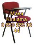 Kırmızı kolçaklı seminer form sandalyesi Kiralama