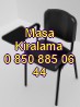 Kolçaklı siyah seminer form sandalyesi Kiralama