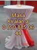 Örtülü kokteyl masası Kiralama